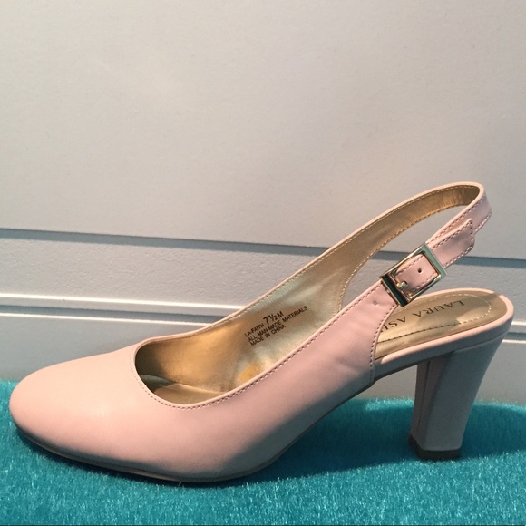 Laura Ashley Shoes - NWOT Laura Ashley sling back blush pink heels